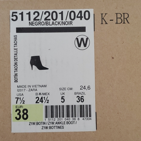 Zara high heel leather ankle booties black - Picture 10 of 11